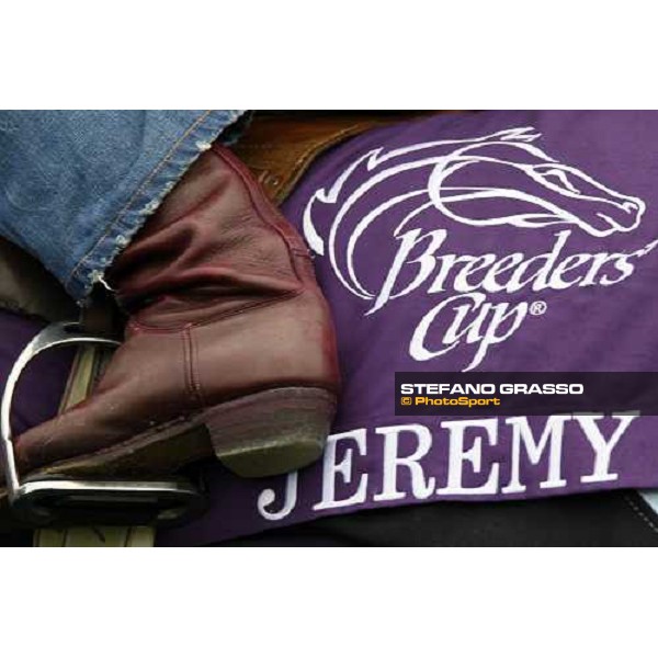 Frankie Dettori on Jeremy comes back to the stable after monring track works at Monmouth Park racetrack Monmouth PArk, NJ, 25th october 2007 ph. Stefano Grasso