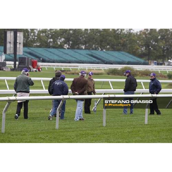 The Balllydoyle team with Aidan O\'Brien and John Magnier check the ground at Monmouth Park racetrack Monmouth PArk, NJ, 25th october 2007 ph. Stefano Grasso