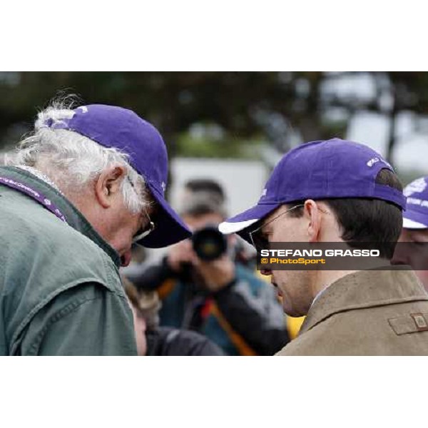 Aidan O\'Brien talking with John MAgnier at Monmouth Park racetrack Monmouth PArk, NJ, 25th october 2007 ph. Stefano Grasso