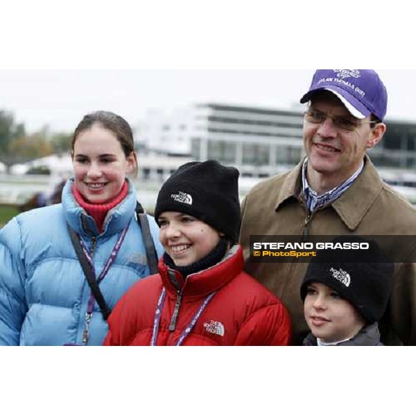 Aidan O\'Brien with his children at Monmouth Park racetrack Monmouth PArk, NJ, 25th october 2007 ph. Stefano Grasso
