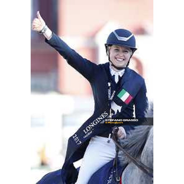 LGCT of Rome - Grand Prix - Prize giving ceremony - Evelina Tovek on Castello padres after winning LGCT Grand Prix of Rome Rome - Stadio dei Marmi, 23rd september 2017 ph.Stefano Grasso/LGCT