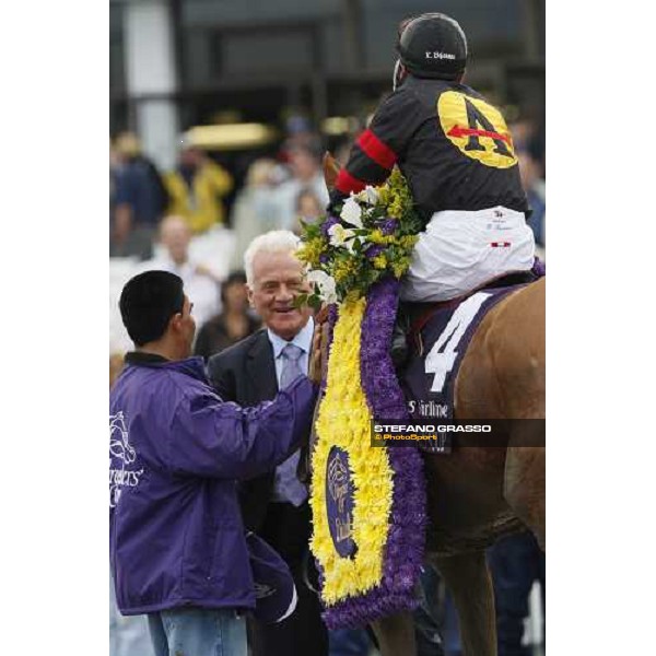 Frank Stronach with Ginger Punch after winning the Breeeder\'s Cup Distaff at Monmouth Park racetrack Monmouth Park, 27th october 2007 ph. Stefano Grasso