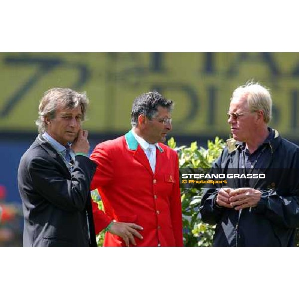 Duccio Bartalucci, Roberto Airoldi and Hans Horn Rome Piazza di Siena 28th may 2004 ph.Stefano Grasso