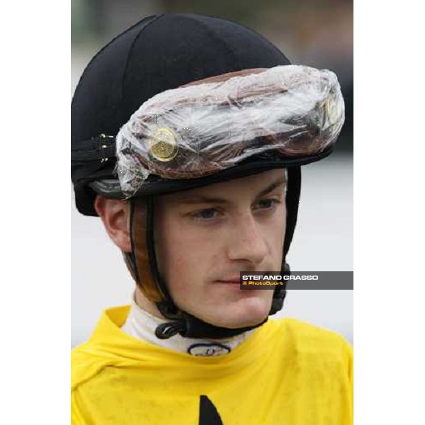 Julien Leparoux on Irish Smoke before the start of the Breeeder\'s Cup Juvenile Fillies at Monmouth Park racetrack Monmouth Park, 27th october 2007 ph. Stefano Grasso