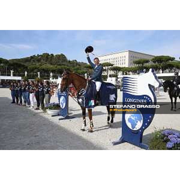 LGCT of Rome - Class 14 - Prize giving ceremony - Simon Delestre on Chesall Zimequest wins class 14 - Rome, Stadio dei Marmi - 24 September 2017 - ph.Stefano Grasso/LGCT
