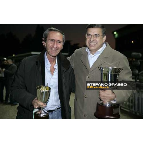 Enzo Giordano and the owner of Idole di Poggio Milan, 1st nov. 2007 ph. Stefano Grasso
