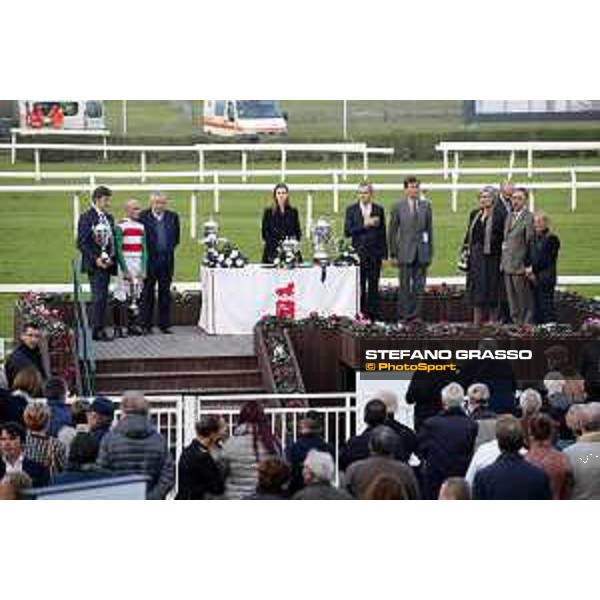 Prize giving ceremony of the Gran Premio del Jockey Club Milano - San Siro racecourse 22nd octiber 2017 - ph.Stefano Grasso