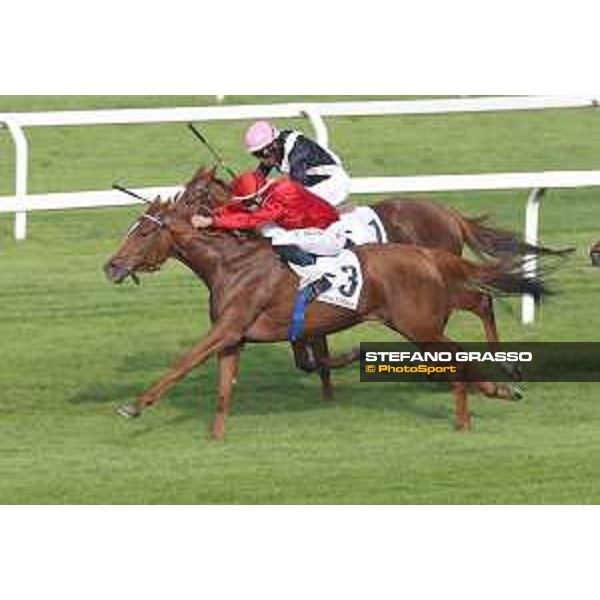 Fabio Branca on Sadilla wins the Premio Madonnina Milano - San Siro racecourse 22nd octiber 2017 - ph.Stefano Grasso