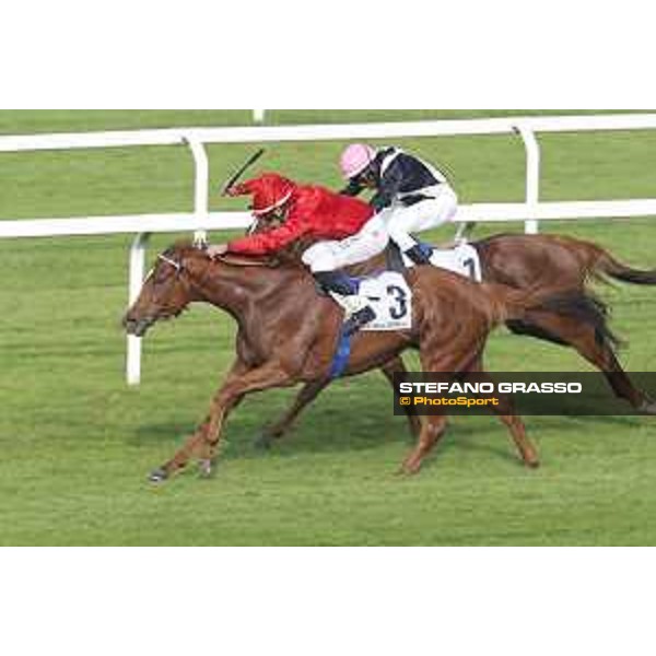 Fabio Branca on Sadilla wins the Premio Madonnina Milano - San Siro racecourse 22nd octiber 2017 - ph.Stefano Grasso