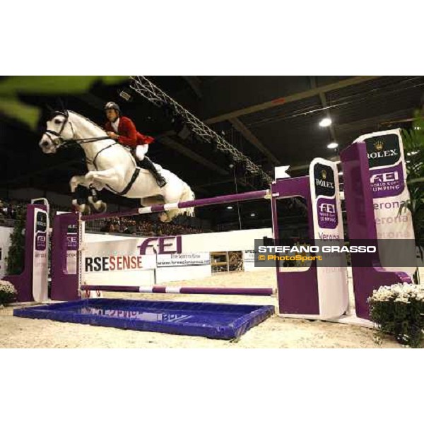 Marco Kutscher on Cornet Obolensky 2nd in the Rolex Fei World Cup Jumping Prix. 8 Verona, 11th nov. 2007 ph. Stefano Grasso