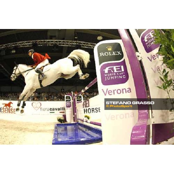Marco Kutscher on Cornet Obolensky 2nd in the Rolex Fei World Cup Jumping Prix. 8 Verona, 11th nov. 2007 ph. Stefano Grasso