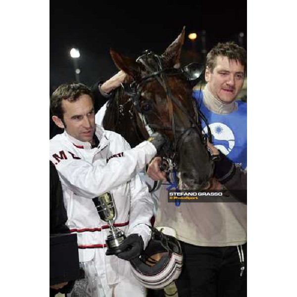 11/11/2007 Gran Premio Delle Nazioni. OISEAU DE FEUX, Jean Michel guidatore, Fabrice Souloy allenatore.