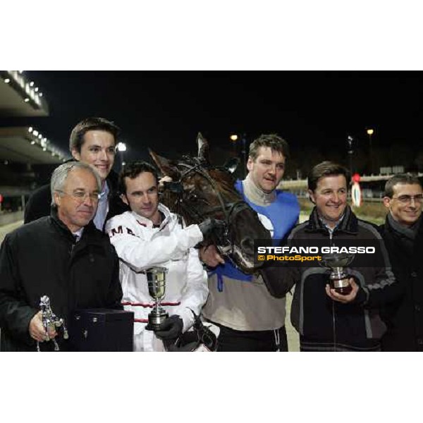 11/11/2007 Gran Premio Delle Nazioni. OISEAU DE FEUX, Jean Michel guidatore, Fabrice Souloy allenatore.