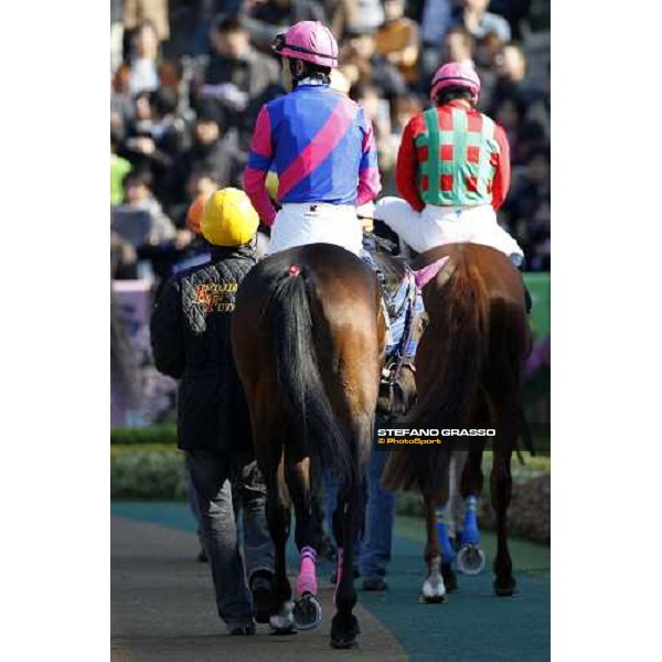 horses and jockeys parading before a race at Fuchu racecourse Tokyo-Fuchu, 24th nov. 2007 ph. Stefano Grasso