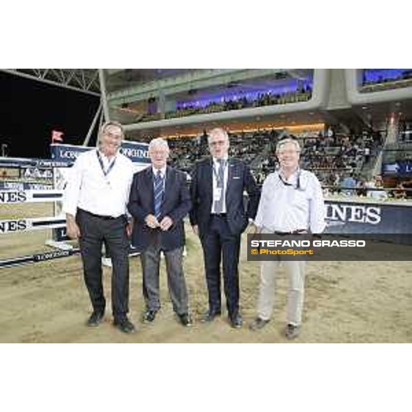 LGCT of Doha - Prize giving ceremony - Uliano Vezzani, Stephan Ellenbruch and Marco Danese - DOHA - Al Shaqab,11th nov. 2017 - ph.Stefano Grasso/LGCT