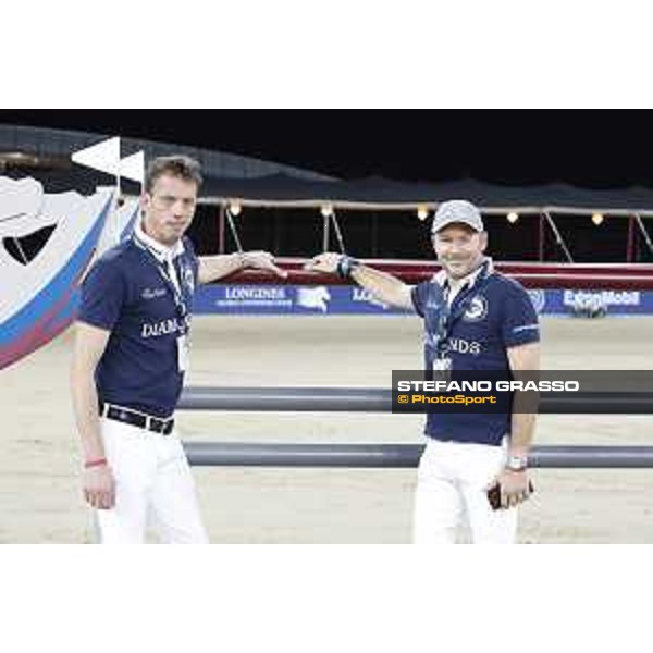 LGCT of Doha - Course walking - Harrie Smolders and Eric Lamaze - DOHA - Al Shaqab,9th nov. 2017 - ph.Stefano Grasso/LGCT