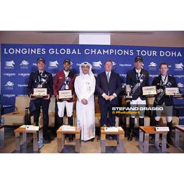 LGCT of Doha - Press conference - Lorenzo de Luca, Bassem Hassan Mohammed, Omar Al Mannai, Jan Tops, Harrie Smolders ans Maikel van der Vleuten - DOHA - Al Shaqab,11th nov. 2017 - ph.Stefano Grasso-Mario Grassia/GCL