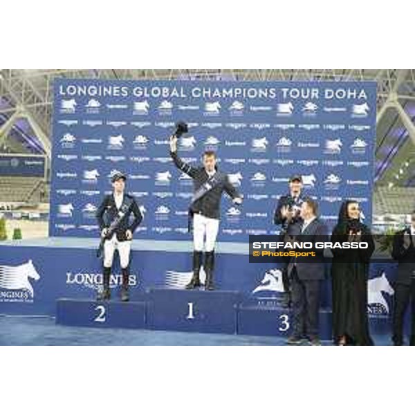 LGCT of Doha - Prize giving ceremony - Harrie Smolders, Maikel van der Vleuten, Lorenzo de Luca, Sheikha Moza Bint Nasser Al Missned - DOHA - Al Shaqab,11th nov. 2017 - ph.Stefano Grasso/LGCT
