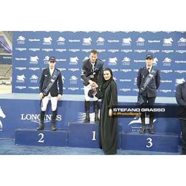LGCT of Doha - Prize giving ceremony - Harrie Smolders, Maikel van der Vleuten, Lorenzo de Luca, Sheikha Moza Bint Nasser Al Missned - DOHA - Al Shaqab,11th nov. 2017 - ph.Stefano Grasso/LGCT