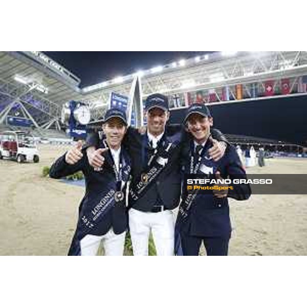 LGCT of Doha - Prize giving ceremony - Maikel Van Der Vleuten, Harrie Smolders and Lorenzo de Luca - DOHA - Al Shaqab,11th nov. 2017 - ph.Stefano Grasso/LGCT
