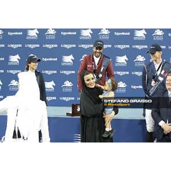 LGCT of Doha - Janika Sprunger, Bassem Hassan Mohammed and Peder Fredricson, Sheikha Moza Bint Nasser Al Missned and Jan Tops - DOHA - Al Shaqab,11th nov. 2017 - ph.Stefano Grasso/LGCT