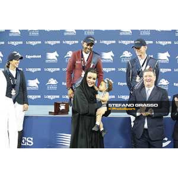 LGCT of Doha - Janika Sprunger, Bassem Hassan Mohammed and Peder Fredricson, Sheikha Moza Bint Nasser Al Missned and Jan Tops - DOHA - Al Shaqab,11th nov. 2017 - ph.Stefano Grasso/LGCT