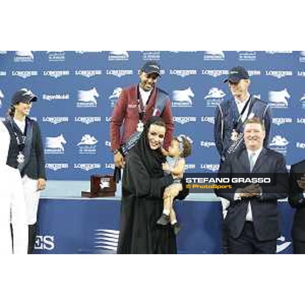 LGCT of Doha - Janika Sprunger, Bassem Hassan Mohammed and Peder Fredricson, Sheikha Moza Bint Nasser Al Missned and Jan Tops - DOHA - Al Shaqab,11th nov. 2017 - ph.Stefano Grasso/LGCT