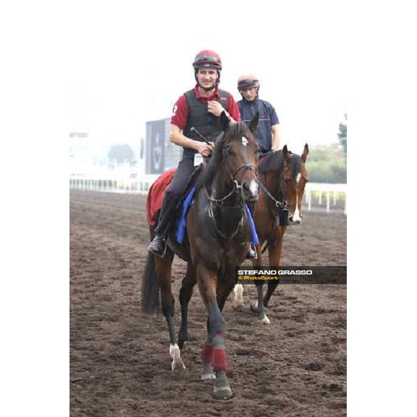Excellent Art and Dylan Thomas coming back to the stable after morning track works at Sha Tin racetrack Hong Kong, 6th dec. 2007 ph. Stefano Grasso