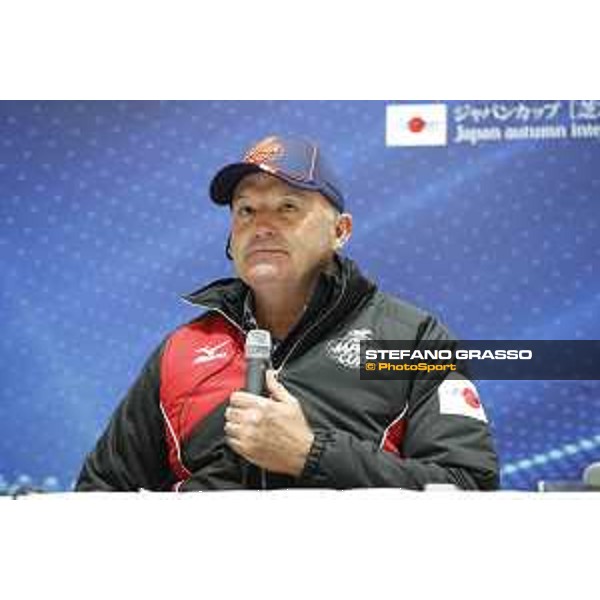 BoomTime connection during the press conference Fuchu racecourse,23rd nov.2017 Ph.Stefano Grasso