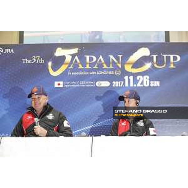 BoomTime connection during the press conference Fuchu racecourse,23rd nov.2017 Ph.Stefano Grasso