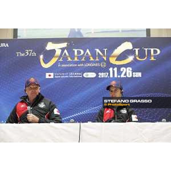BoomTime connection during the press conference Fuchu racecourse,23rd nov.2017 Ph.Stefano Grasso