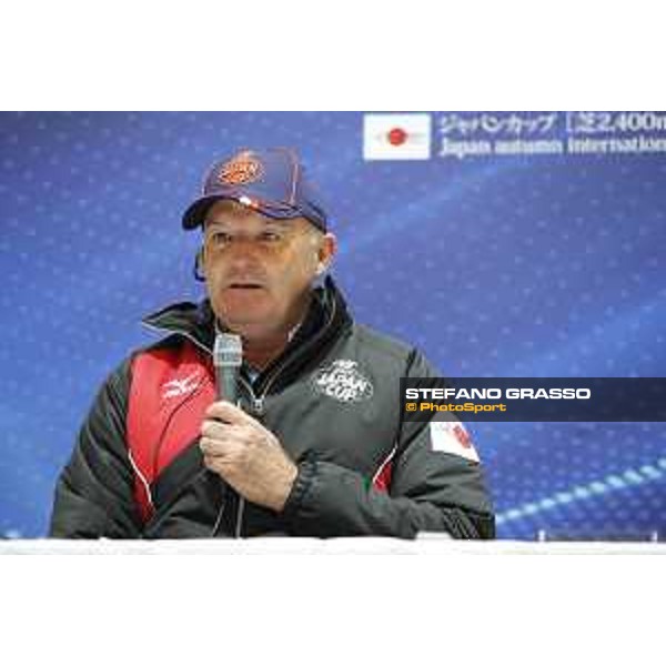 BoomTime connection during the press conference Fuchu racecourse,23rd nov.2017 Ph.Stefano Grasso