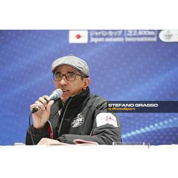 Guignol trainer Jean Pierre Carvalho during the Press conference Fuchu racecourse,23rd nov.2017 Ph.Stefano Grasso