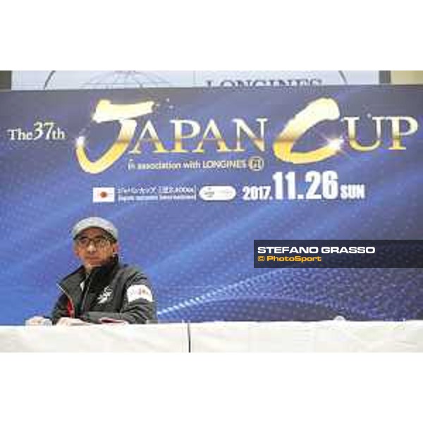 Guignol trainer Jean Pierre Carvalho during the Press conference Fuchu racecourse,23rd nov.2017 Ph.Stefano Grasso