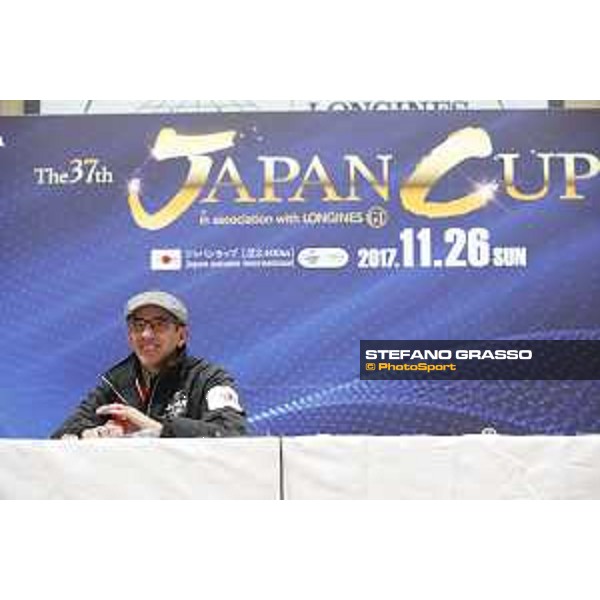Guignol trainer Jean Pierre Carvalho during the Press conference Fuchu racecourse,23rd nov.2017 Ph.Stefano Grasso