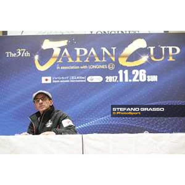 Guignol trainer Jean Pierre Carvalho during the Press conference Fuchu racecourse,23rd nov.2017 Ph.Stefano Grasso