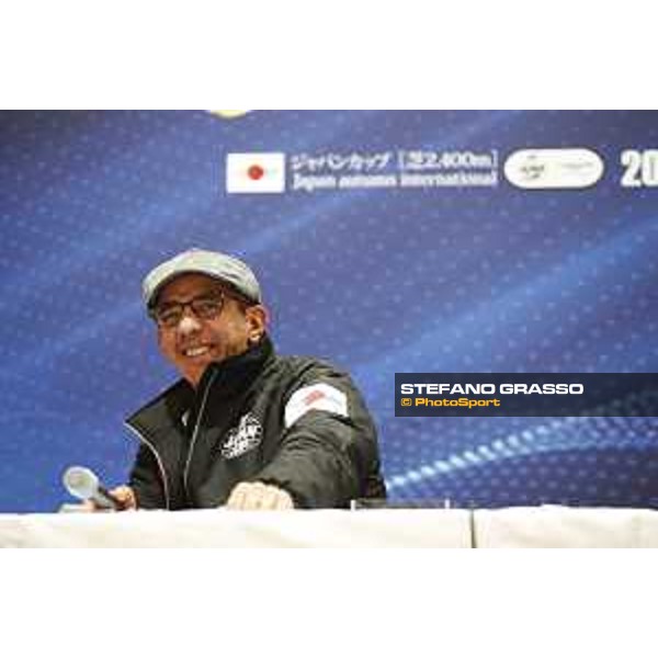 Guignol trainer Jean Pierre Carvalho during the Press conference Fuchu racecourse,23rd nov.2017 Ph.Stefano Grasso