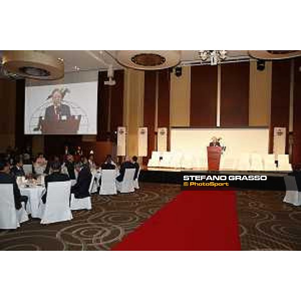 The 37° Japan Cup welcome party at Conrad Hotel - The welcome speech of Mr.Masayuki Goto, President and CEO of JRA Tokyo,24th nov.2017 Ph.Stefano Grasso