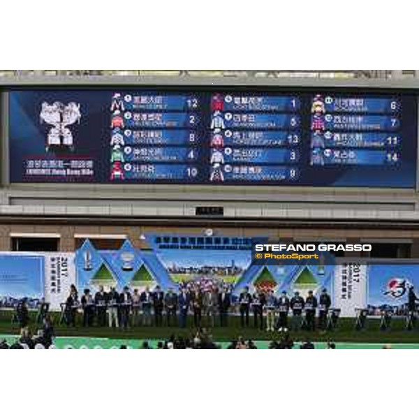 Barrier draw at Sha Tin racecourse - Longines Hong Kong Mile photo group - Juan Carlos Capelli (Vice President and Head of International Marketing) - Hong Kong - 7 December 2017 - ph.Stefano Grasso/Longines