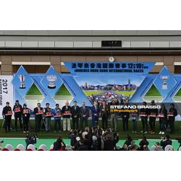 Barrier draw at Sha Tin racecourse - Longines Hong Kong Cup photo group - Juan Carlos Capelli (Vice President and Head of International Marketing) - Hong Kong - 7 December 2017 - ph.Stefano Grasso/Longines