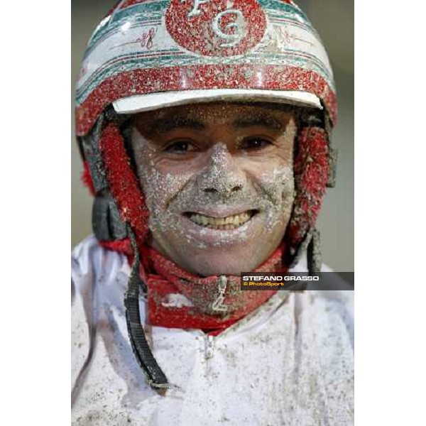 Pippo Gubellini winner of the 1st heat of Trotting World MAster 2007 Trieste Montebello racetrack, 11th dec. 2007 ph. Stefano Grasso