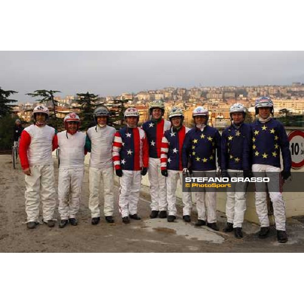 the Italian, american and european team at Trotting World MAster 2007 Trieste Montebello racetrack, 11th dec. 2007 ph. Stefano Grasso