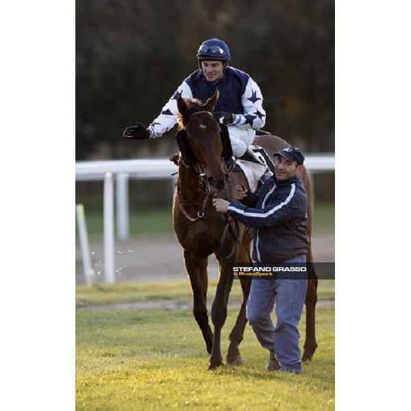 Max Tellini on Dematil after winning the Criterium di Pisa - I \'Mandorli\' trophy Pisa, 16th dec. 2007 ph. Stefano Grasso