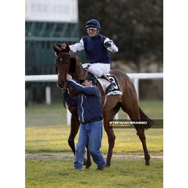 Max Tellini on Dematil after winning the Criterium di Pisa - I \'Mandorli\' trophy Pisa, 16th dec. 2007 ph. Stefano Grasso