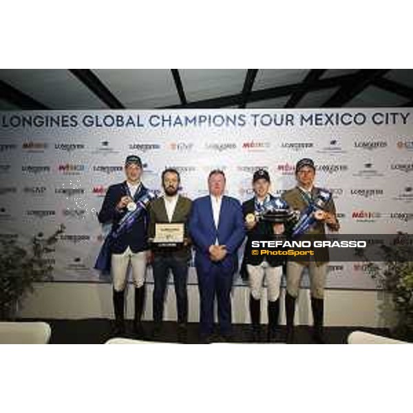 LGCT of Mexico City - Press conference - Daniel Deusser (GER), Pablo Garcia Pigueres, Jan Tops (President of LGCT and co-founder of GCL), Scott Brash (GBR), Alberto Zorzi (ITA) - Mexico City, Campo Marte - 25 March 2018 - ph.Stefano Grasso/LGCT