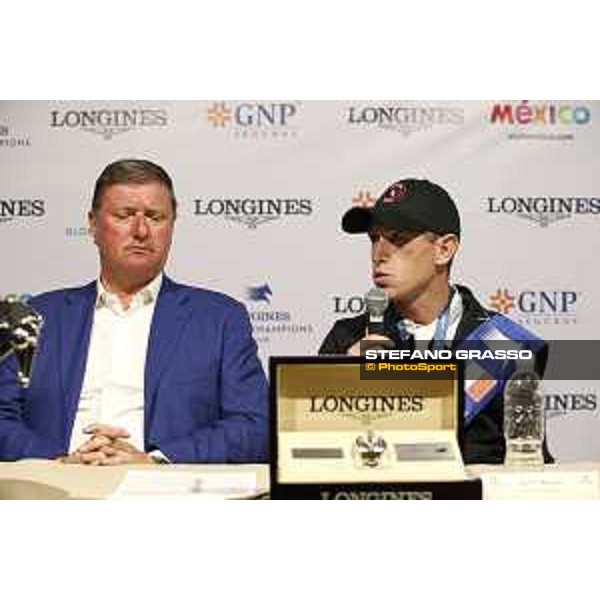 LGCT of Mexico City - Press conference - Jan Tops (President of LGCT and co-founder of GCL), Scott Brash (GBR), Longines watch - Mexico City, Campo Marte - 25 March 2018 - ph.Stefano Grasso/LGCT