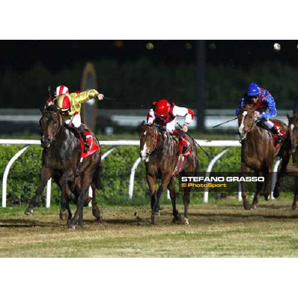 at last few meters to the line Gabriele Bietolini on Once More Dubai leads and wins the Premio Nastro D\' Oro di Sicilia Siracusa, 12th jan. 2008 ph. Stefano Grasso