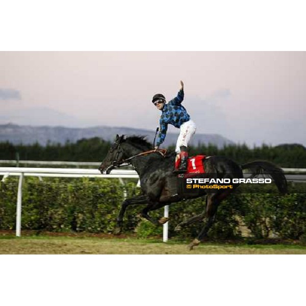 Silvano Mulas on Cocodrail wins the Premio Coppa Oro di Siracusa Siracusa, 13th jan. 2008 ph. Stefano Grasso