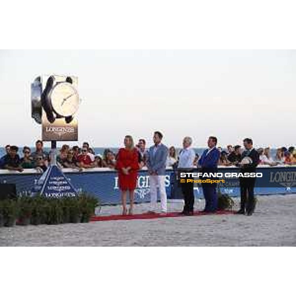 LGCT of Miami Beach - Grand Prix - Elizabeth Alèman, Pascal Savoy, Jan Tops (President of LGCT and co-founder of GCL), Frank Mc Court (co-founder GCL) - Miami Beach, - 8 April 2018 - ph.Stefano Grasso/LGCT