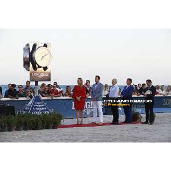 LGCT of Miami Beach - Grand Prix - Elizabeth Alèman, Pascal Savoy, Jan Tops (President of LGCT and co-founder of GCL), Frank Mc Court (co-founder GCL) - Miami Beach, - 8 April 2018 - ph.Stefano Grasso/LGCT